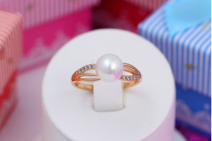 Кільце Xuping Jewelry з перлами 7 мм р 21