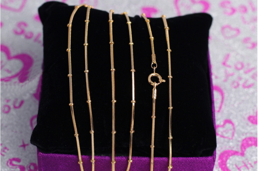 Ланцюг Xuping Jewelry джгут з кульками 60 см 2 мм золотистий