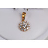 Кулон Xuping Jewelry незабудка з білих фіанітів 9 мм золотистий