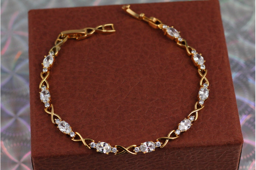 Браслет Xuping Jewelry сонячне сяйво 17.5 см 4 мм золотистий