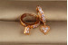 Сережки дитячі Xuping Jewelry пікова дама 2 см золотисті