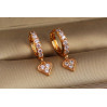 Сережки дитячі Xuping Jewelry пікова дама 2 см золотисті