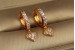Сережки дитячі Xuping Jewelry пікова дама 2 см золотисті