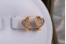 Сережки дитячі Xuping Jewelry серце з камінців у обідку 9 мм золотисті