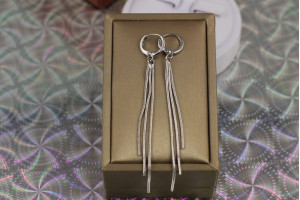 Сережки позначки Xuping Jewelry основа на кільці 7.5 см сріблясті