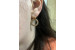 Сережки Xuping Jewelry кільце в кільці 2,5 см золотисті