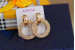 Сережки Xuping Jewelry кільце в кільці 2,5 см золотисті