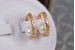 Сережки Xuping Jewelry кільце з перлиною 1.8 см золотисті