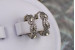 Сережки кільця Хuping Jewelry тріо 1.6 см сріблясті