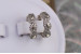 Сережки кільця Хuping Jewelry тріо 1.6 см сріблясті