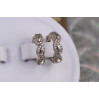 Сережки кільця Хuping Jewelry тріо 1.6 см сріблясті