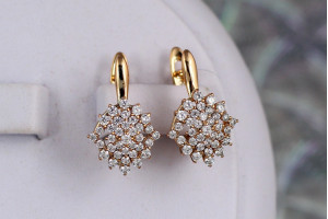 Сережки Xuping Jewelry снігуронька 1.8 см золотисті