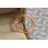 Сережки кільця Хuping Jewelry кручений джгут 3.5 см золотисті