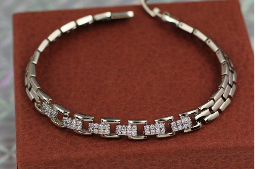 Браслет Xuping Jewelry Вавилон 19 см 6 мм сріблястий