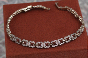 Браслет Xuping Jewelry кокетка 18 см 6 мм сріблястий