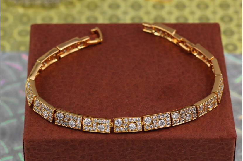 Браслет Xuping Jewelry Гранд 19.5 см 6 мм золотистий