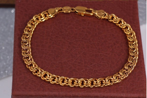 Браслет Xuping Jewelry круглий бісмарк 20,5 см 7 мм золотистий