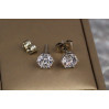 Сережки гвоздики Xuping Jewelry камінці на шість кріплень 7 мм сріблясті