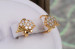 Сережки дитячі Xuping Jewelry їжачки 10 мм золотисті