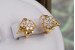 Сережки дитячі Xuping Jewelry їжачки 10 мм золотисті