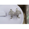 Сережки Xuping Jewelry парасолька 1.6 см сріблясті