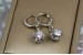 Сережки Xuping Jewelry фіаніти в кубику 8 мм 2.8 см сріблясті