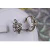 Сережки Xuping Jewelry квіточка із листячками 1.8 см сріблясті