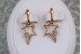 Сережки Xuping Jewelry підвіски знімні зірки 3.3 см золотисті