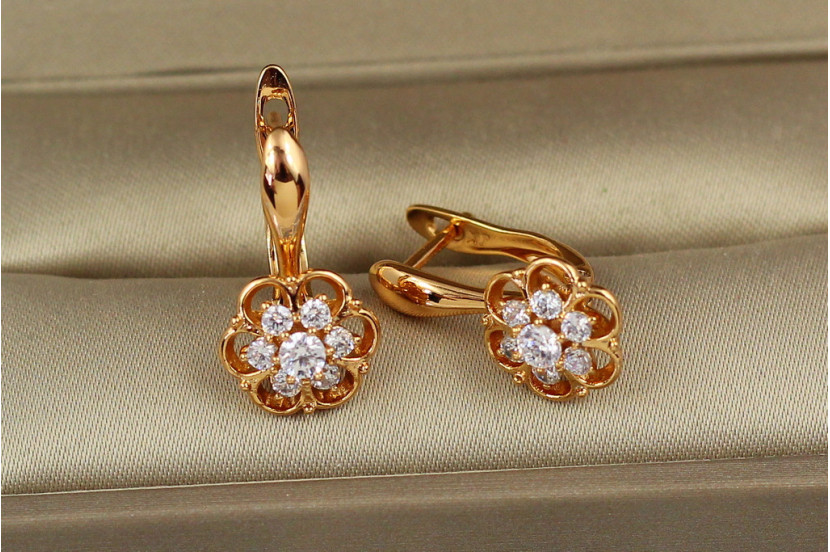 Сережки Xuping Jewelry польова квітка 1.9 см золотисті