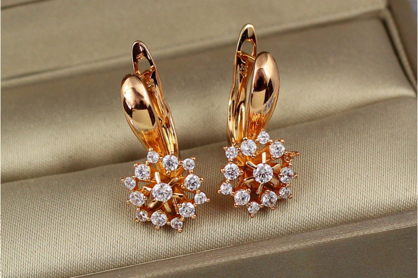 Сережки Xuping Jewelry весняна квітка 2.1 см золотисті