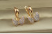 Сережки Xuping Jewelry неповторний метелик 1.8 см золотисті