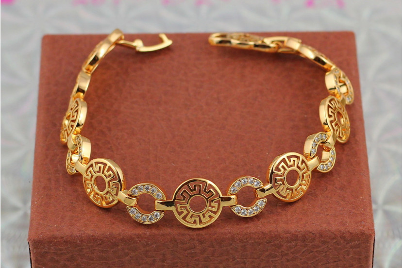Браслет Xuping Jewelry красуня гречанка 21.5 см 13 мм золотистий