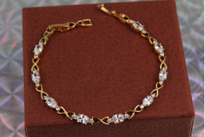 Браслет Xuping Jewelry сонячне сяйво 21.5 см 4 мм золотистий