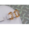 Сережки Xuping Jewelry ланцюг 1.6 см золотисті
