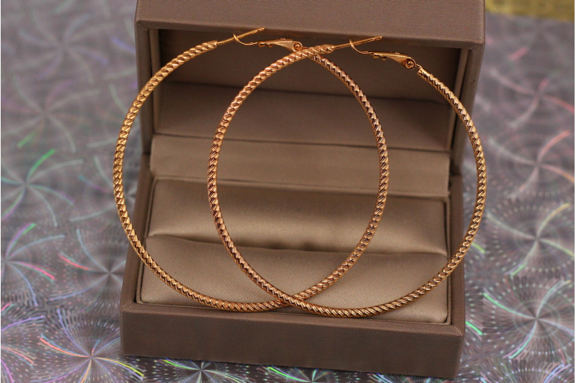 Сережки Xuping Jewelry гранні 6 см золотисті
