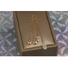 Сережки просувки Xuping Jewelry гладкі сердечка 9 см золотисті