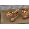 Кільце Xuping Jewelry дві зустрічні краплі р 19 золотисте