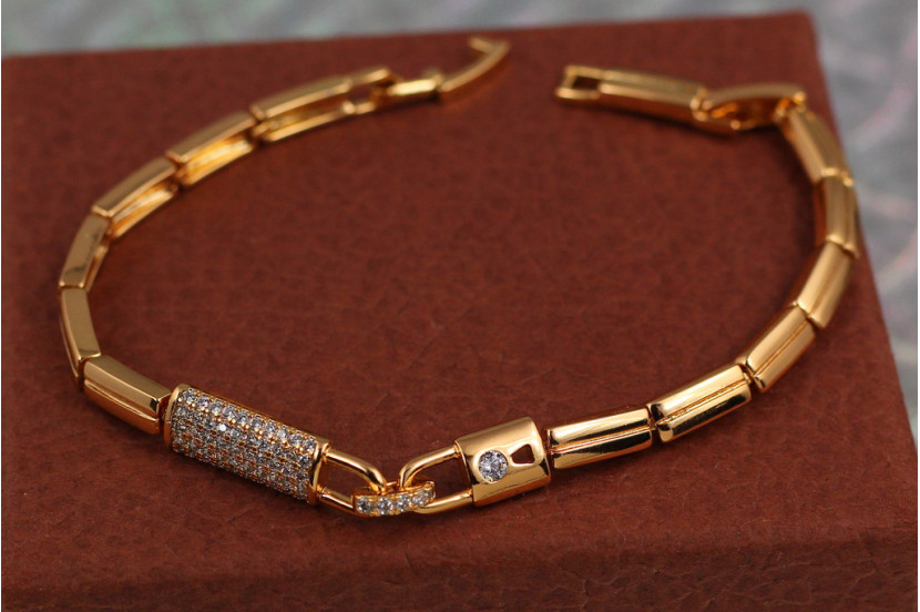 Браслет Xuping Jewelry замочок 19.5 см золотистий