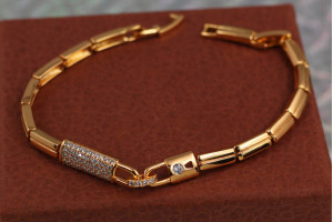Браслет Xuping Jewelry замок 17.5 см золотистий