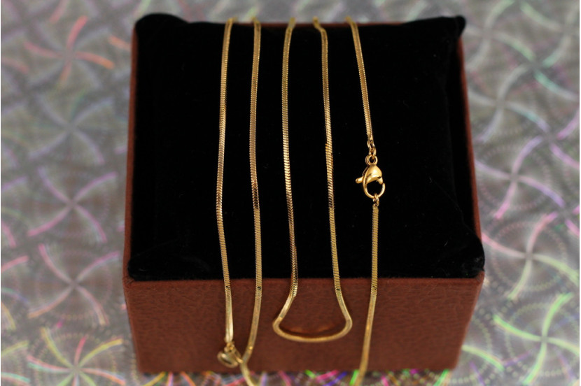 Ланцюг Xuping Jewelry квадратний джгут 45 см 1,7 мм золотистий