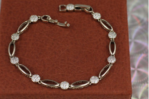 Браслет Xuping Jewelry еквілібр 17 см 5 мм сріблястий