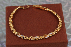 Браслет Xuping Jewelry Вуді 19 см 6 мм золотистий