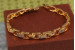 Браслет Xuping Jewelry рельєфні прямокутники 17 см 8 мм золотистий