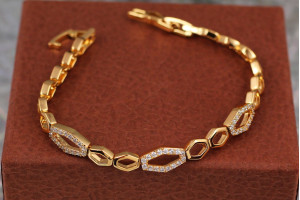 Браслет Xuping Jewelry гістограма 16,5 см 6 мм золотистий