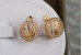 Сережки Xuping Jewelry герб Слава Україні 1.3 см золотисті