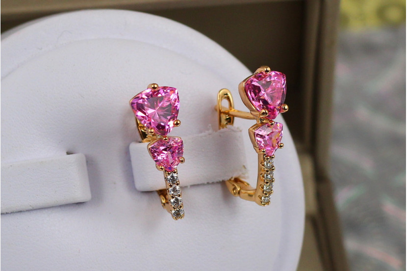 Сережки Xuping Jewelry шафран 2.1 см золотисті
