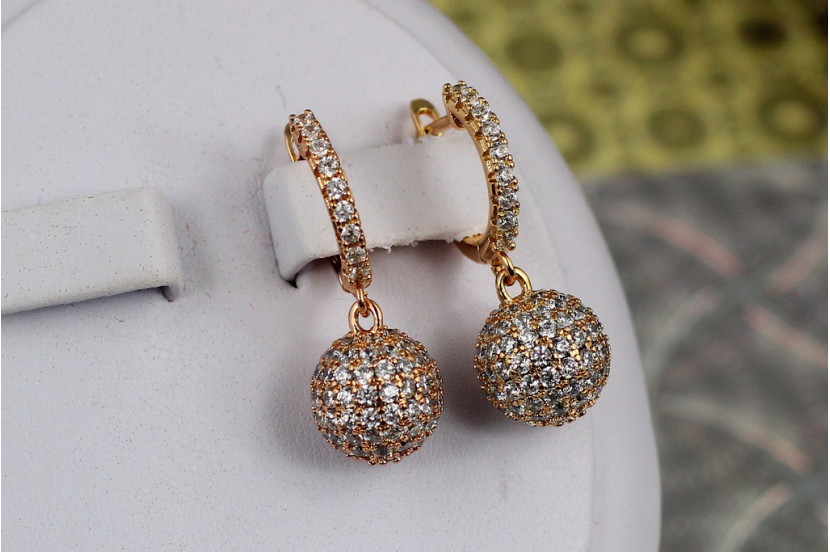 Сережки Xuping Jewelry дискотека 2.8 см золотисті