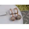 Сережки Xuping Jewelry дискотека 2.8 см золотисті