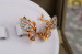 Сережки Xuping Jewelry легкокрилий метелик із родієм 1.7 см золотисті