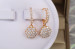 Сережки Xuping Jewelry підвіски стільники 2.5 см золотисті